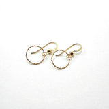 dainty gold circle earrings