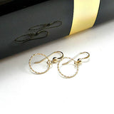 dainty gold circle earrings