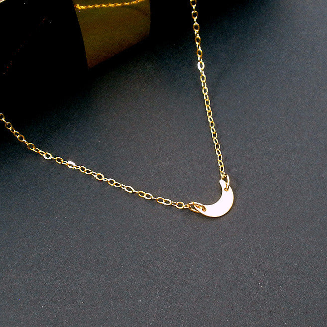 meaningful mom gifts gold moon necklace