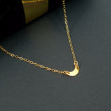 dainty gold crescent moon necklace