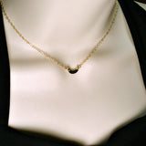 dainty gold crescent moon necklace
