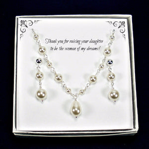 mother of the bride gift pearl wedding jewelry