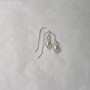 Women's Pearl Dangle Earrings Sterling Silver