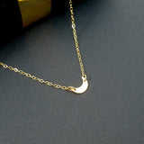 sister birthday gift, gold moon necklace