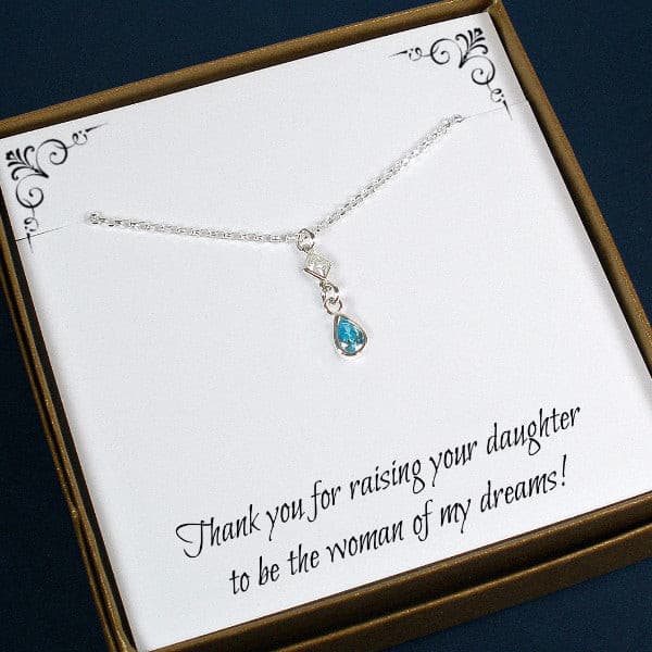 mother of the bride gift wedding gemstone necklace