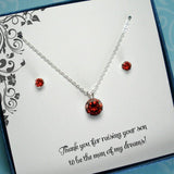 mother of the bride groom gift cz jewelry set