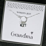 personalized grandma gift infinity initial necklace sterling silver