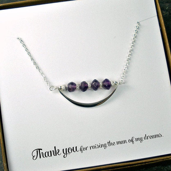 wedding party gifts for mother in law amethyst necklace