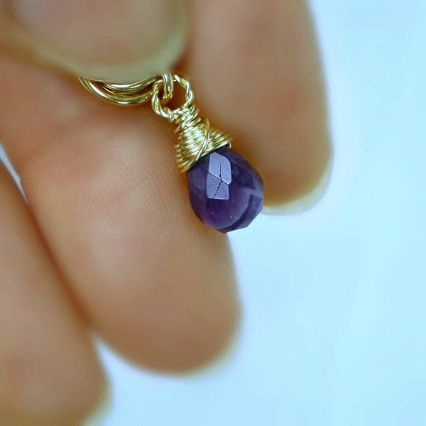 mother of the bride gift amethyst gold necklace