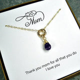 mom gift gold interlocking necklace message card jewelry