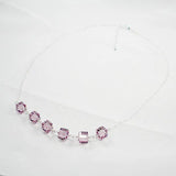 long crystal necklace swarovski sterling silver