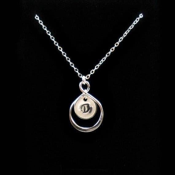 personalized infinity initial necklace women accessories silver