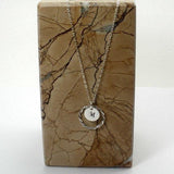 circle initial necklace silver personalized gift 