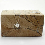 circle initial necklace silver personalized gift 