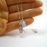 mother of groom gift from bride silver leaf necklace