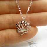 birthday gift for mom sterling silver lotus necklace