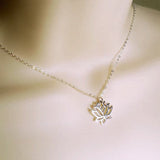 birthday gift for mom sterling silver lotus necklace