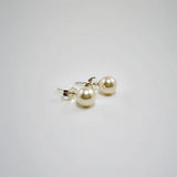 sterling silver small pearl stud earrings