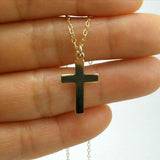 simple cross necklace 14k gold filled