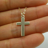 simple cross necklace 14k gold filled