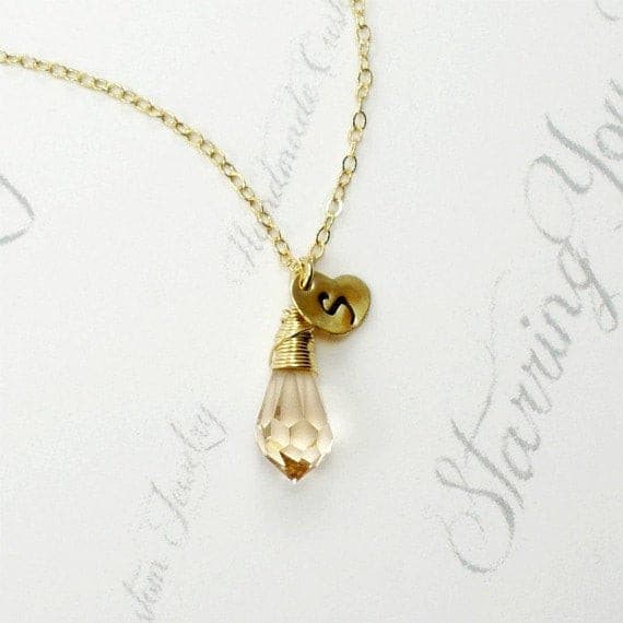 wedding gift for mom from bride gold initial necklace