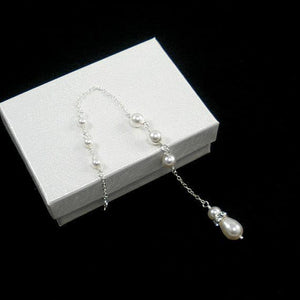 pearl backdrop necklace Swarovski sterling silver