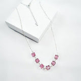 long crystal necklace swarovski sterling silver