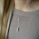 mother of the bride groom gift pearl necklace silver