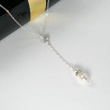 mother of the bride groom gift pearl necklace silver