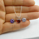sterling silver cubic zirconia jewelry set