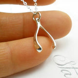 Friend Birthday Gift Wishbone Necklace Friendship message jewelry
