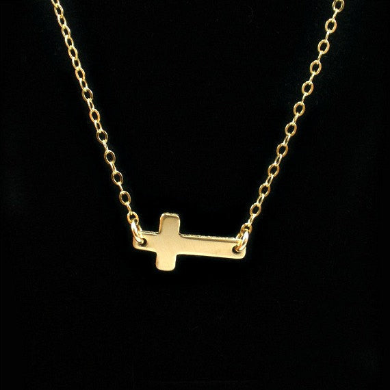 First Communion, Confirmation gift, Christian Jewelry, Cross Necklace gold