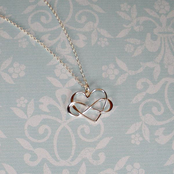 Sterling Silver Infinity Heart Necklace