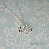 mom gift infinity heart necklace sterling silver