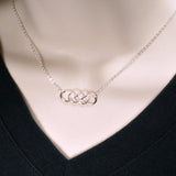 best friend gift infinity friendship necklace sterling silver