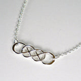 best friend gift infinity friendship necklace sterling silver