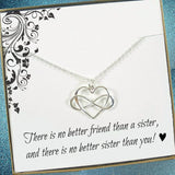 big sister gift little sister gift infinity heart necklace