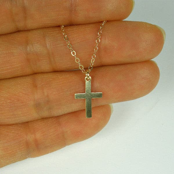 first communion confirmation gift small cross necklace gold