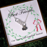 best friend gift long distance friendship necklace infinity initial silver