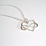 best friend friendship gift, silver infinity necklace 