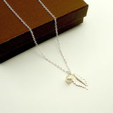 friend birthday gift, leaf necklace gold silver