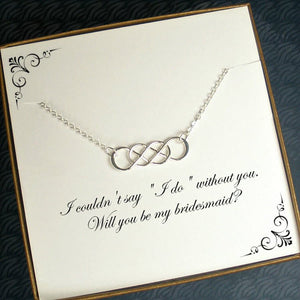  bridesmaid proposal gifts dainty silver necklace