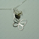 personalized butterfly necklace sterling silver