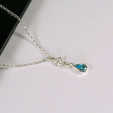 March birthstone necklace gemstone jewelry womens