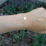 gifts for bridesmaid maid of honor silver initial bracelet