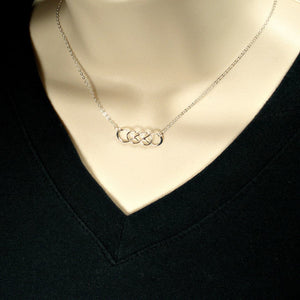  double infinity necklace sterling silver
