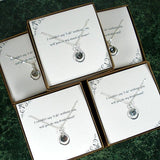 bridesmaid initial necklace sterling silver