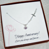 anniversary gift for her gemstone necklace sterling silver
