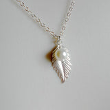 Dainty leaf necklace fall jewelry sterling silver