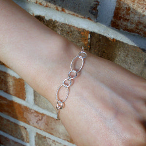  Simple Chain link Bracelets Sterling Silver